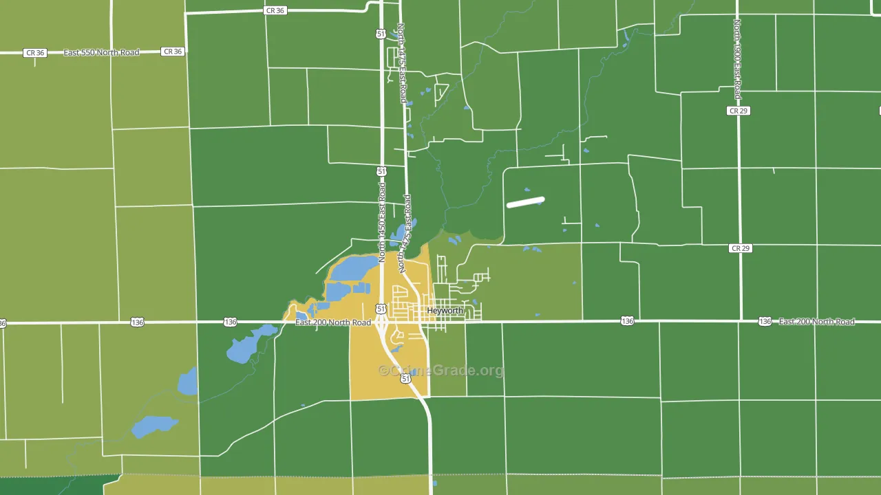 61745, IL Map of Drug-Related Crime Rates
