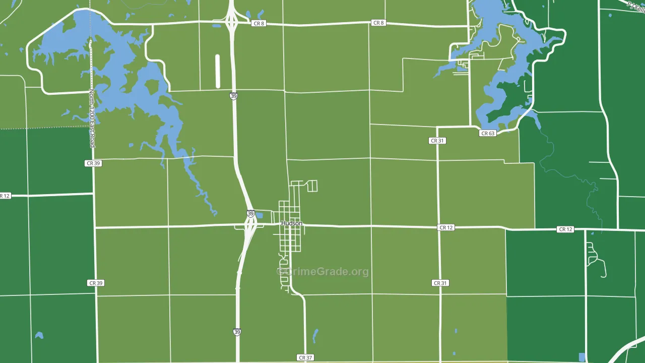 61748, IL Map of Drug-Related Crime Rates