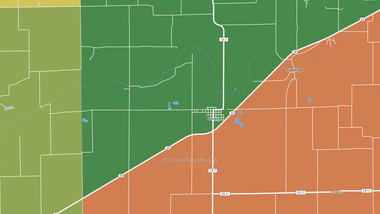 61749, IL Map of Drug-Related Crime Rates