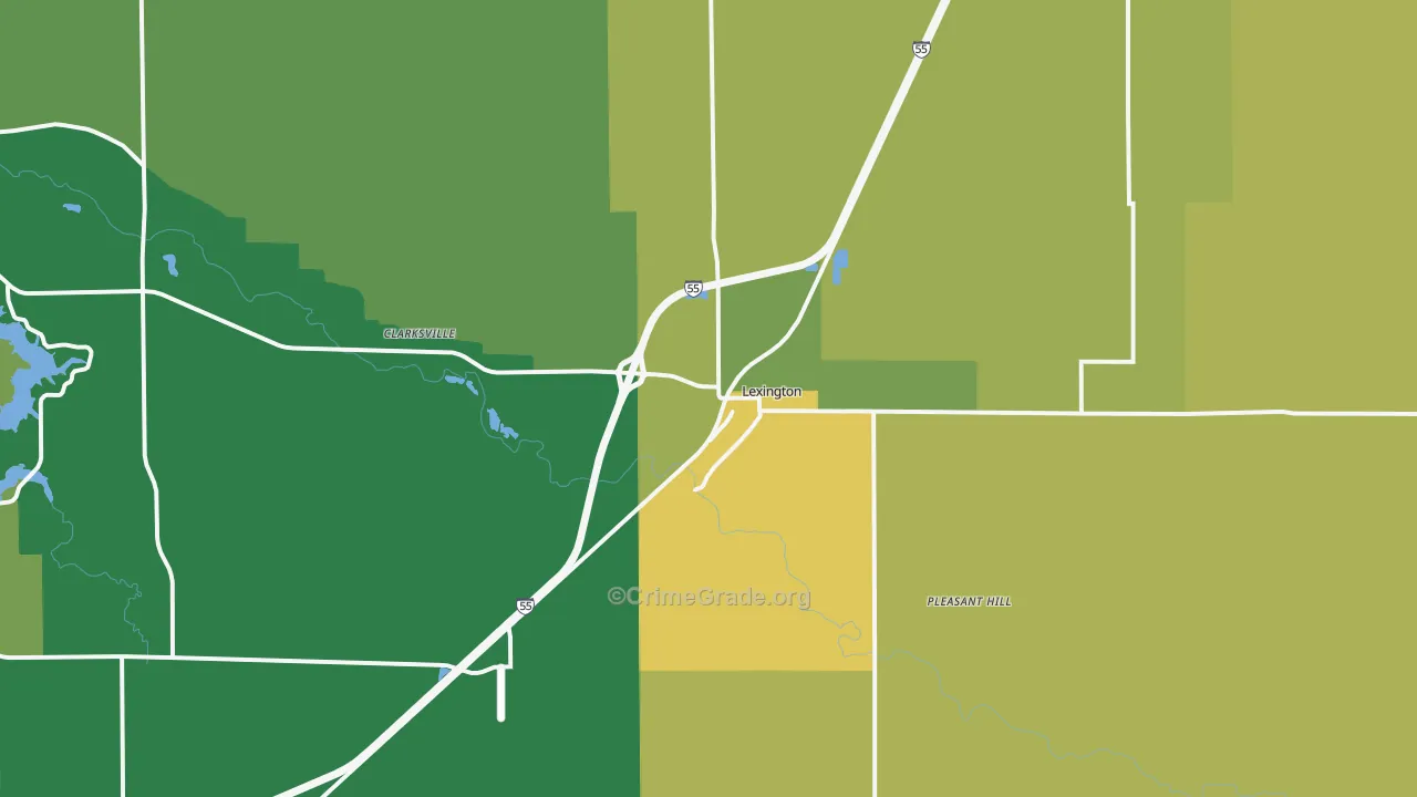 61753, IL Map of Drug-Related Crime Rates