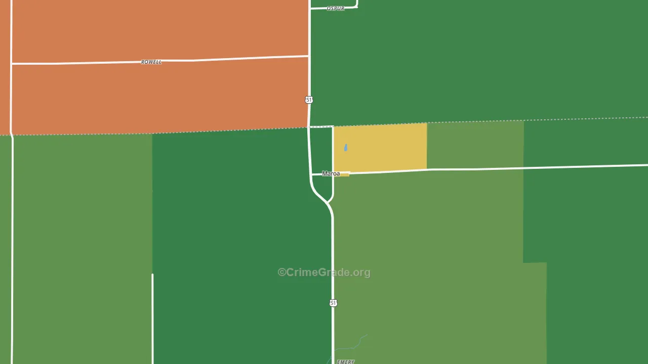 61756, IL Map of Drug-Related Crime Rates