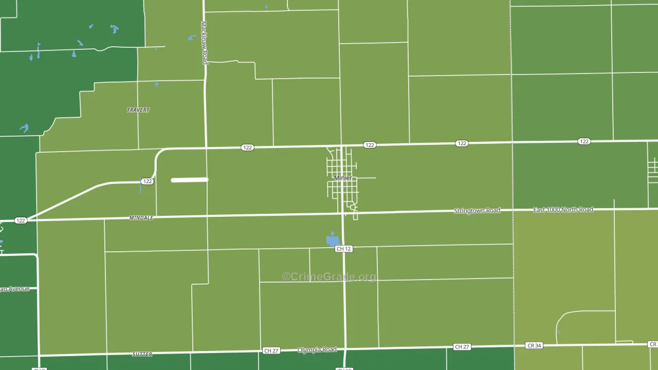 61759, IL Map of Drug-Related Crime Rates