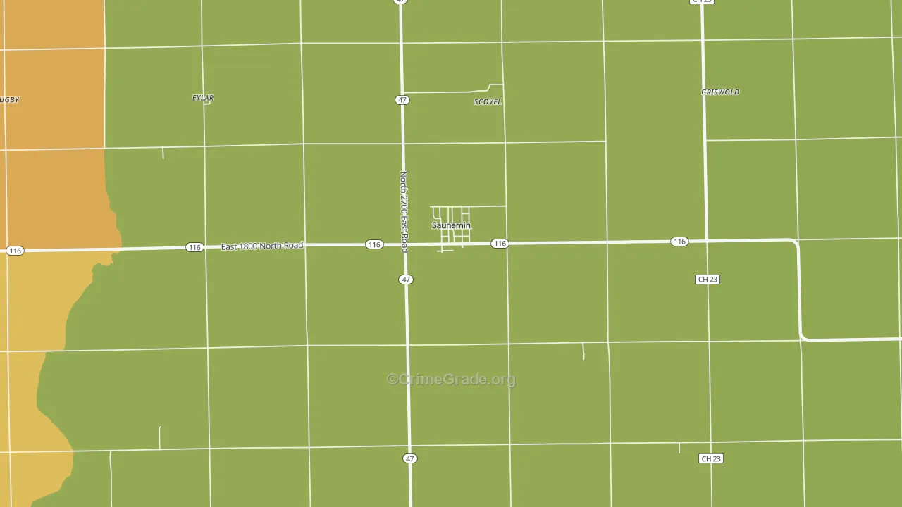 61769, IL Map of Drug-Related Crime Rates