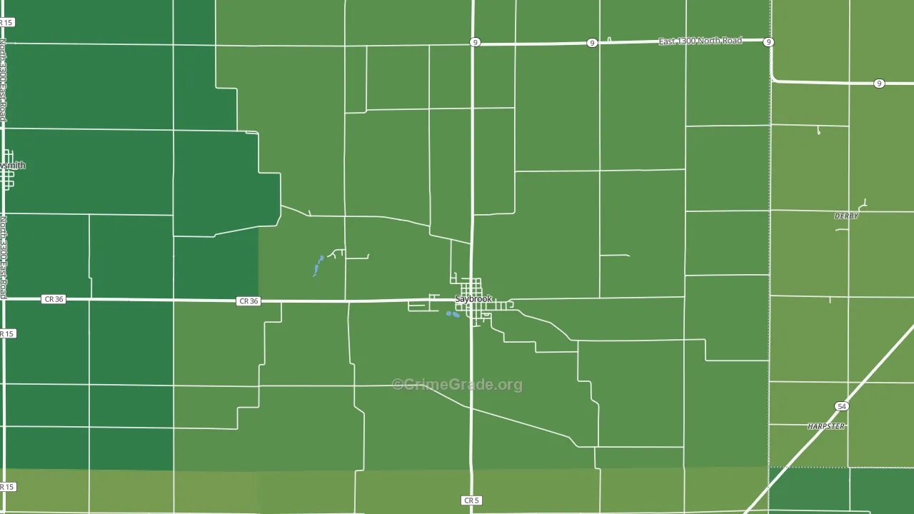 61770, IL Map of Drug-Related Crime Rates