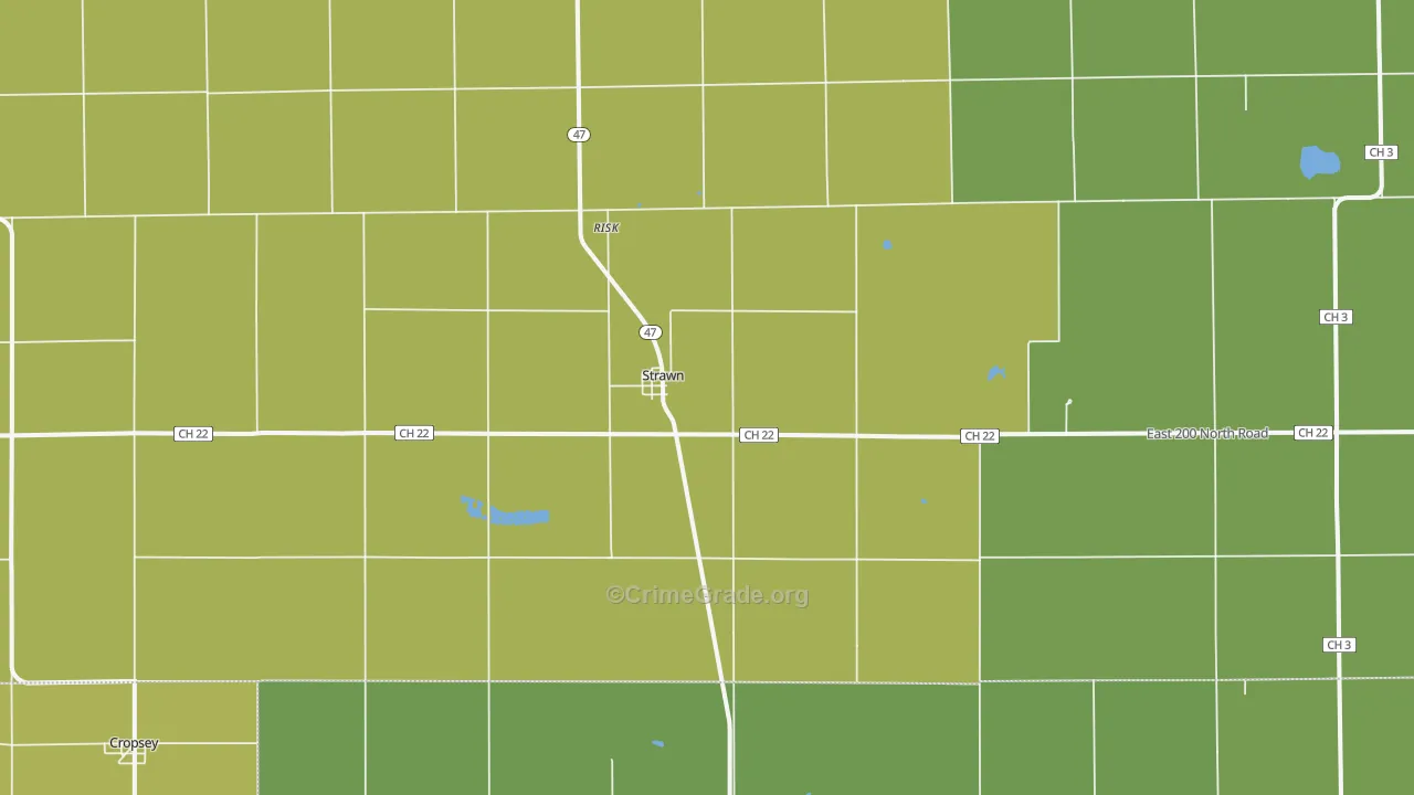 61775, IL Map of Drug-Related Crime Rates