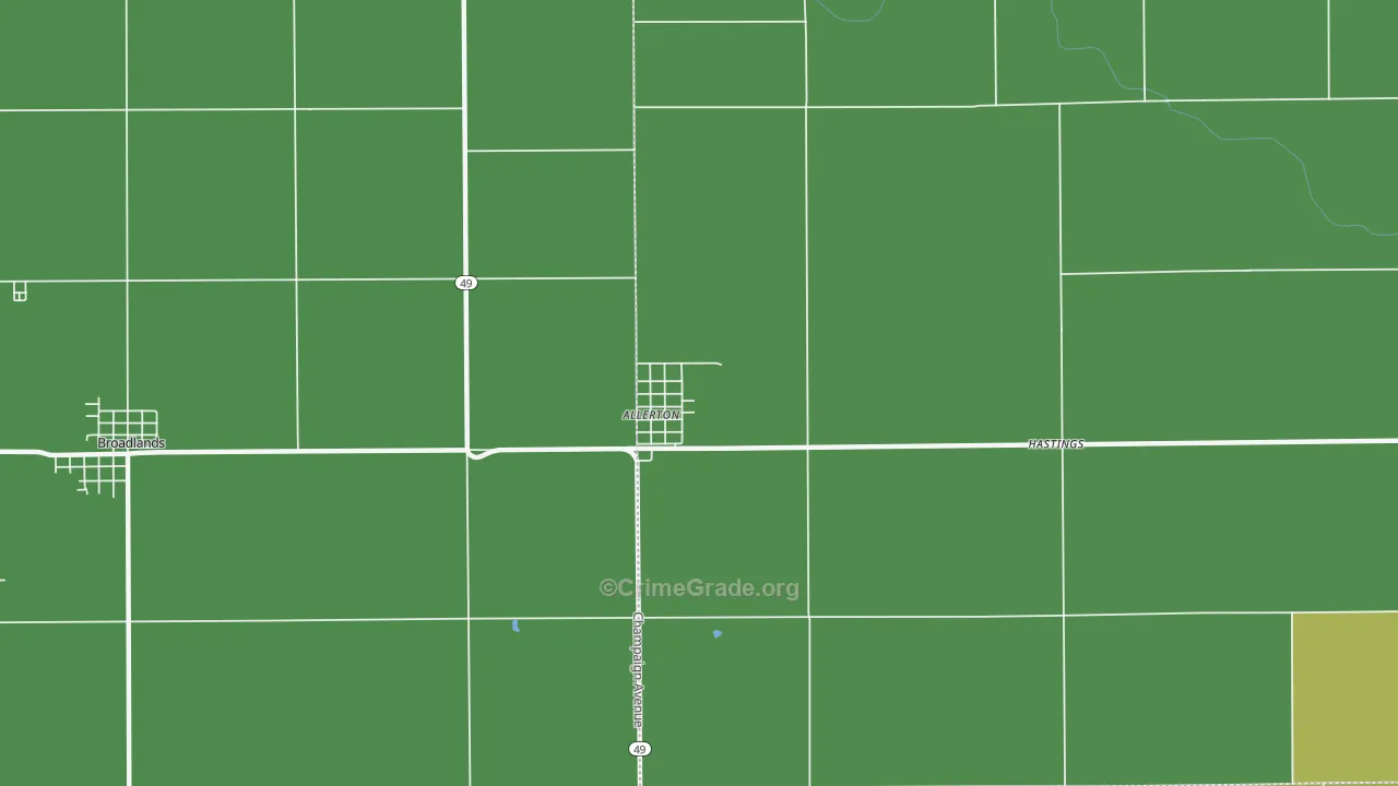 61810, IL Map of Drug-Related Crime Rates