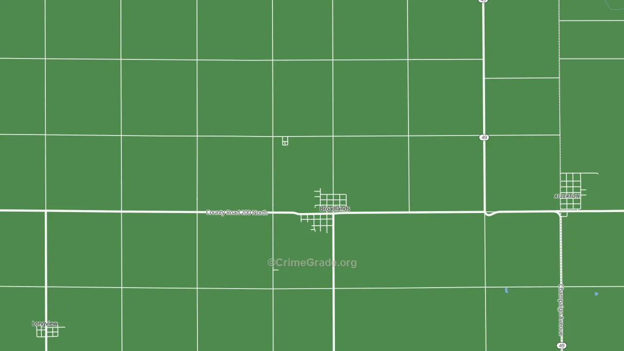 61816, IL Map of Drug-Related Crime Rates