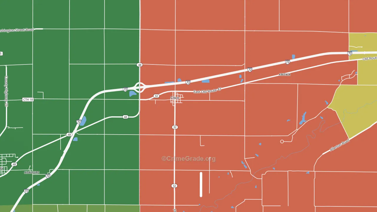 61830, IL Map of Drug-Related Crime Rates