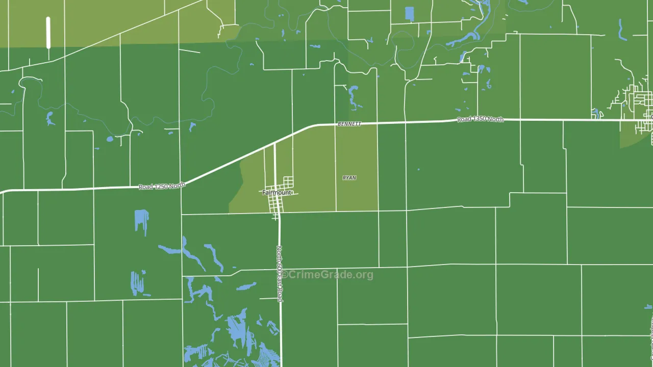 61841, IL Map of Drug-Related Crime Rates