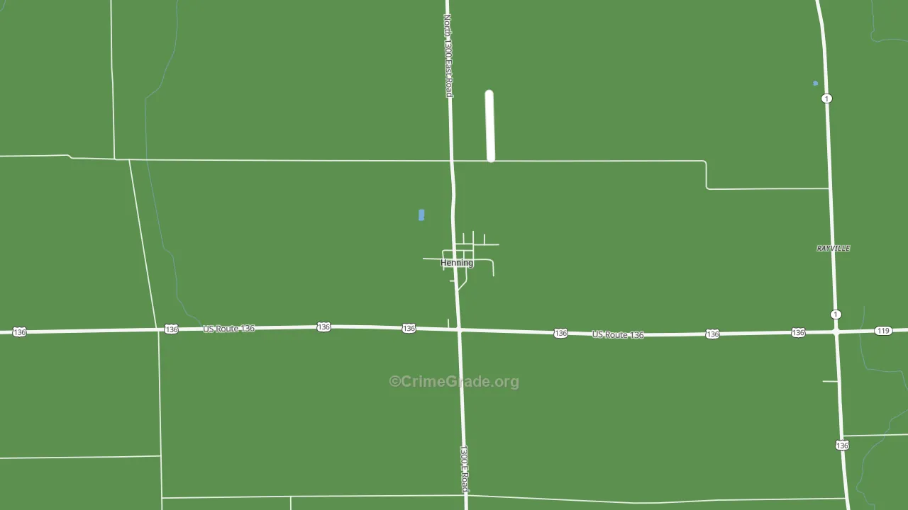 61848, IL Map of Drug-Related Crime Rates