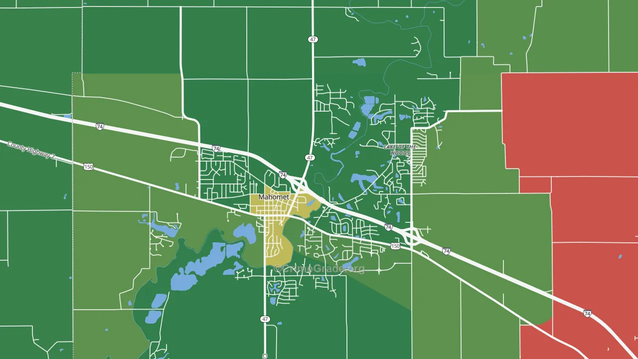 61853, IL Map of Drug-Related Crime Rates