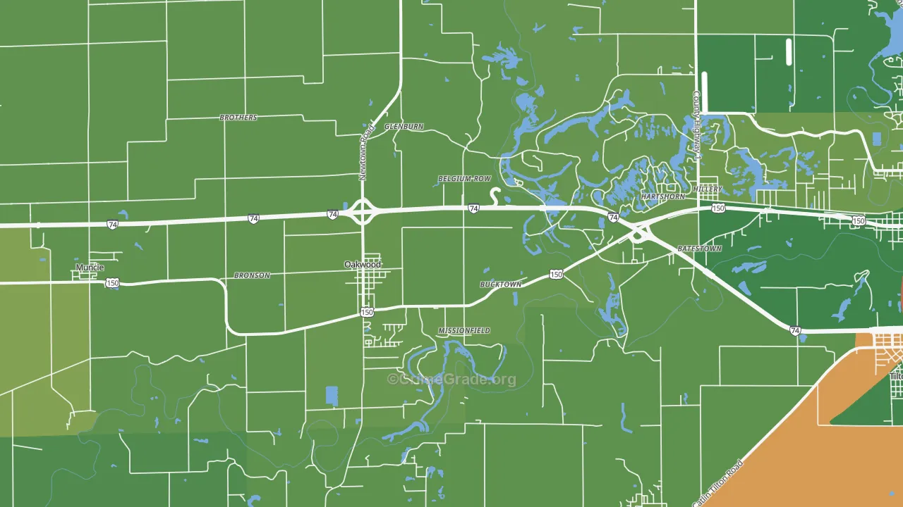 61858, IL Map of Drug-Related Crime Rates