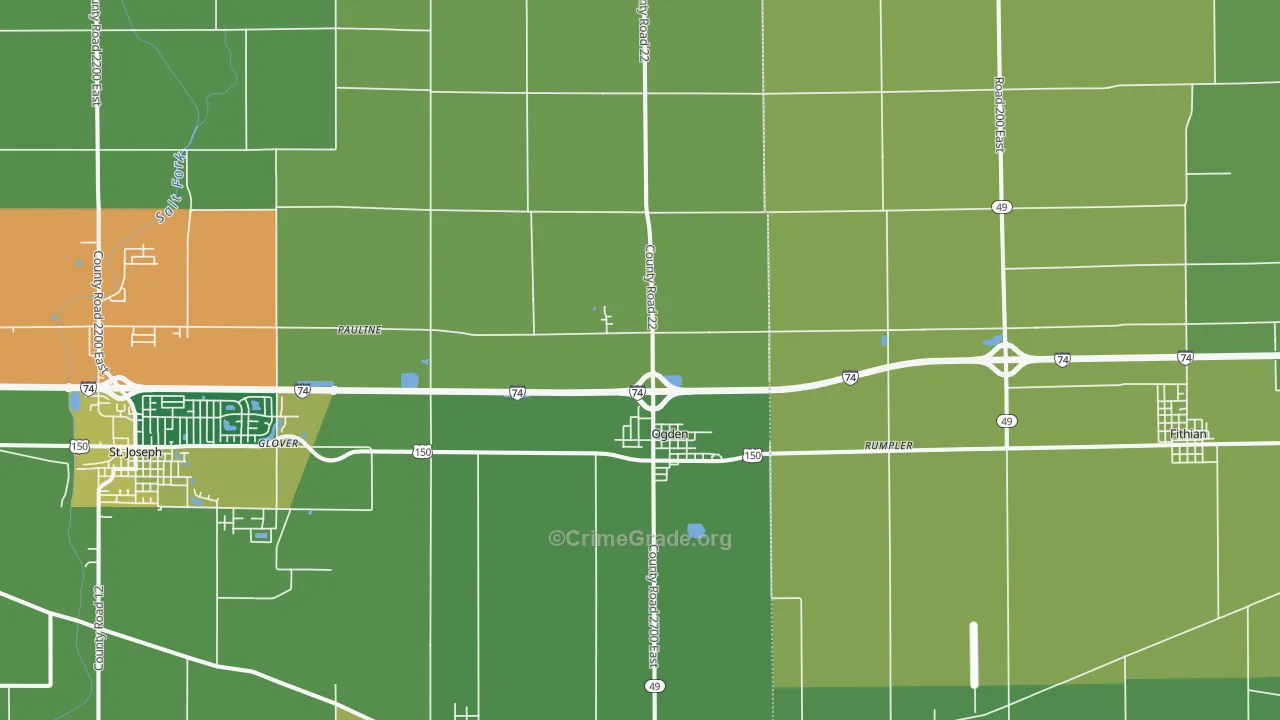 61859, IL Map of Drug-Related Crime Rates