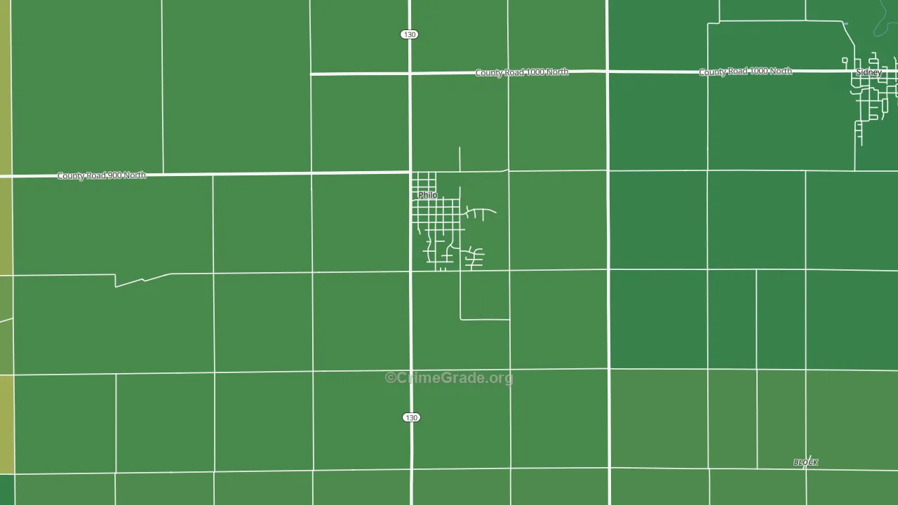 61864, IL Map of Drug-Related Crime Rates