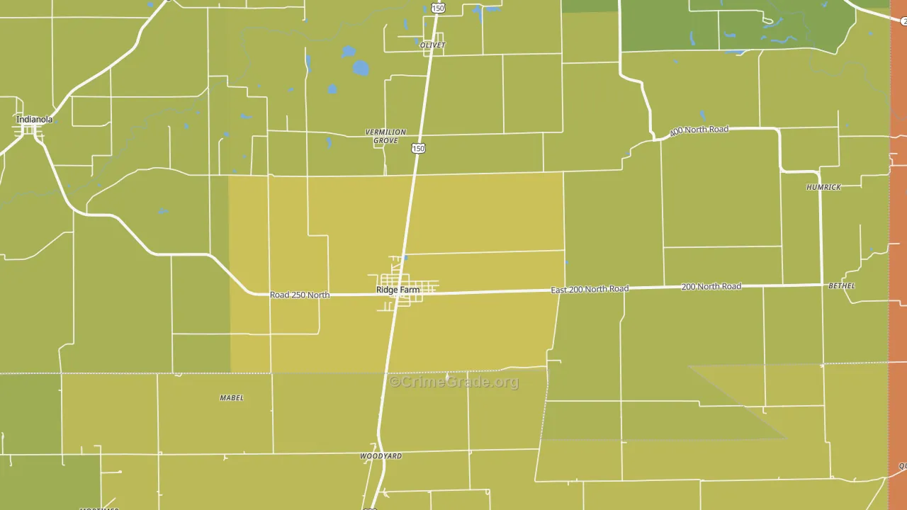 61870, IL Map of Drug-Related Crime Rates