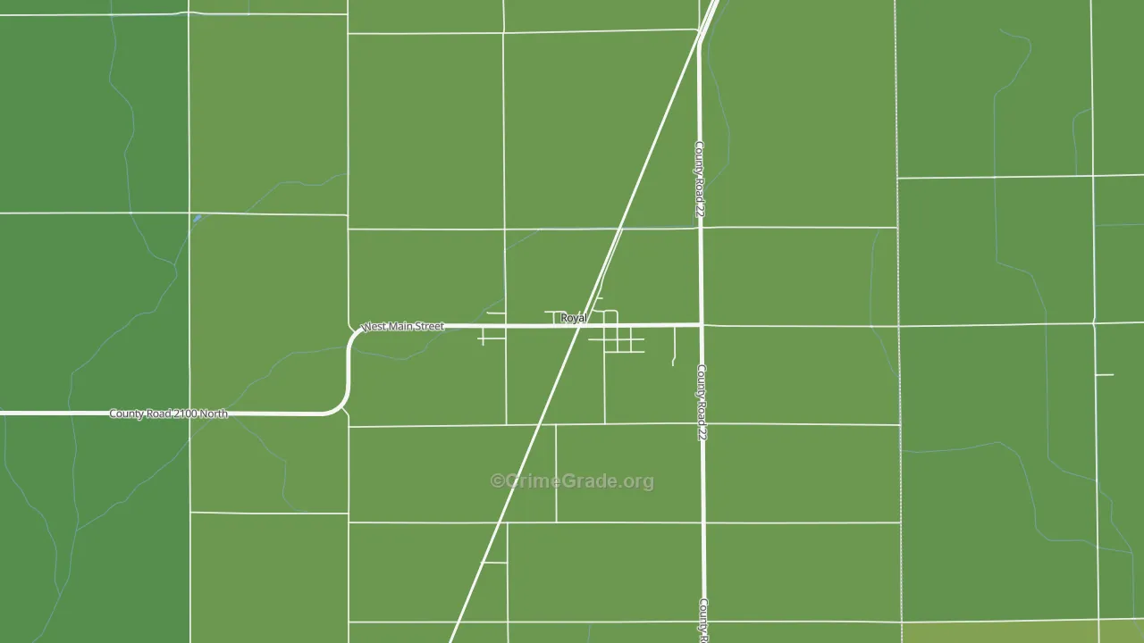 61871, IL Map of Drug-Related Crime Rates