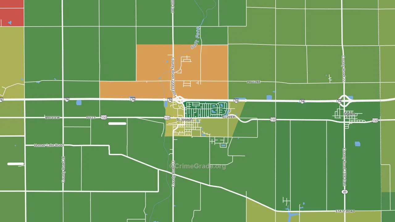 61873, IL Map of Drug-Related Crime Rates