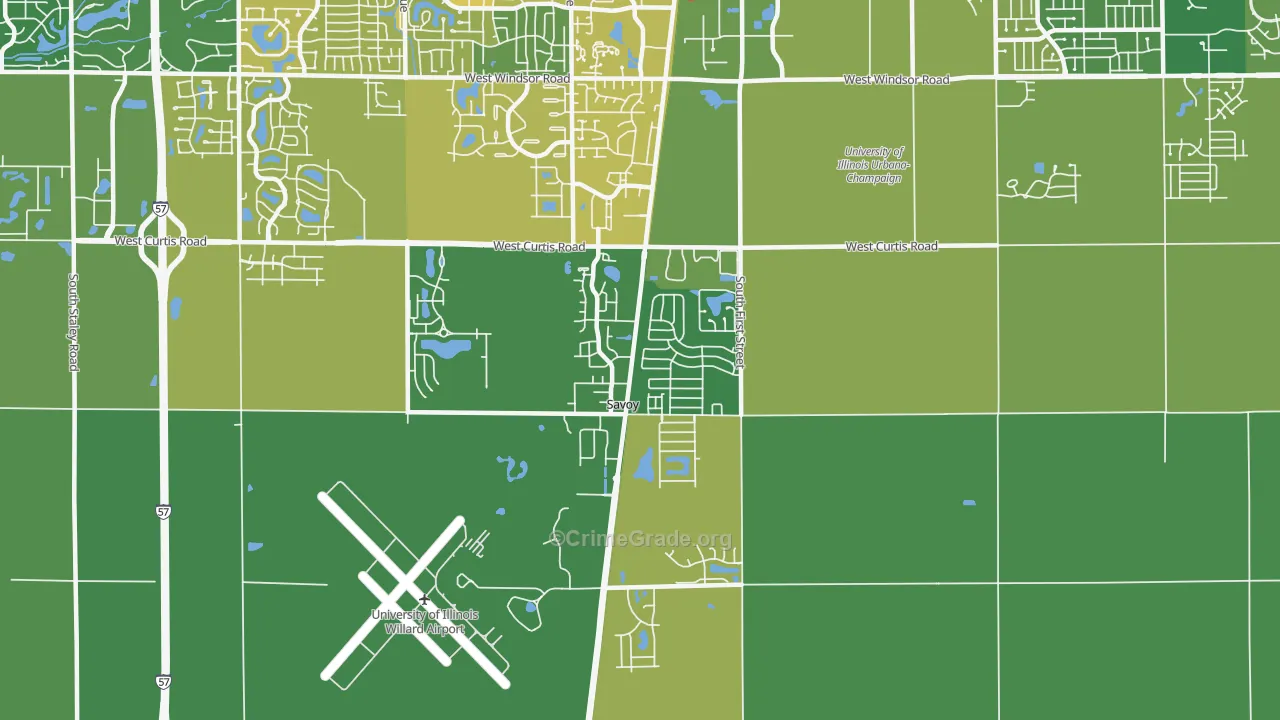 61874, IL Map of Drug-Related Crime Rates