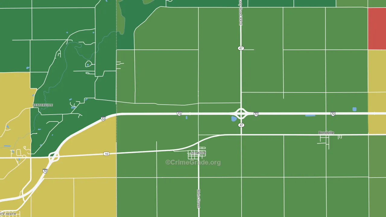 61875, IL Map of Drug-Related Crime Rates