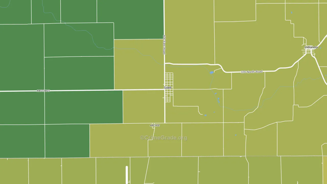 61876, IL Map of Drug-Related Crime Rates