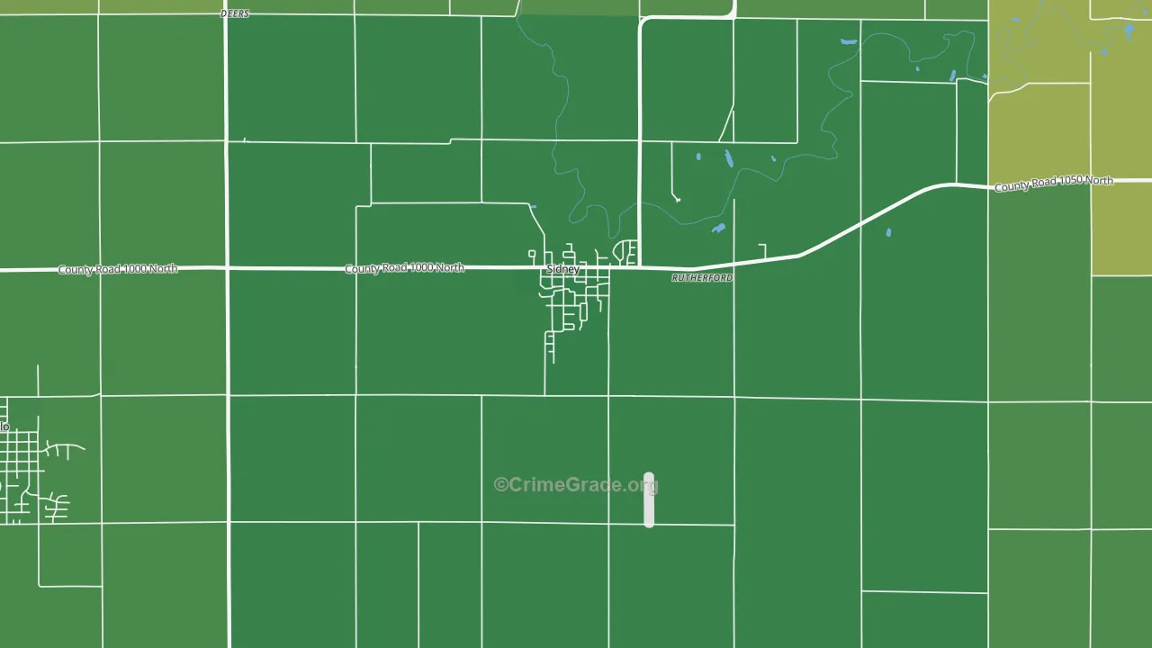 61877, IL Map of Drug-Related Crime Rates