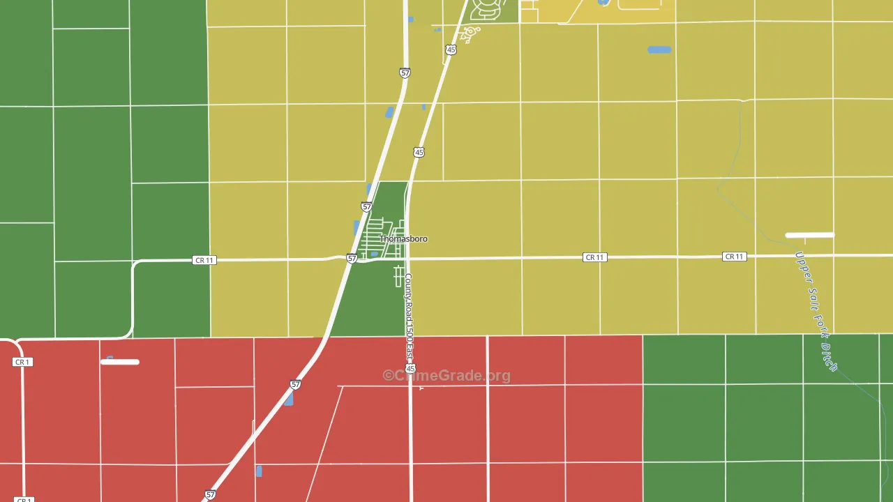 61878, IL Map of Drug-Related Crime Rates