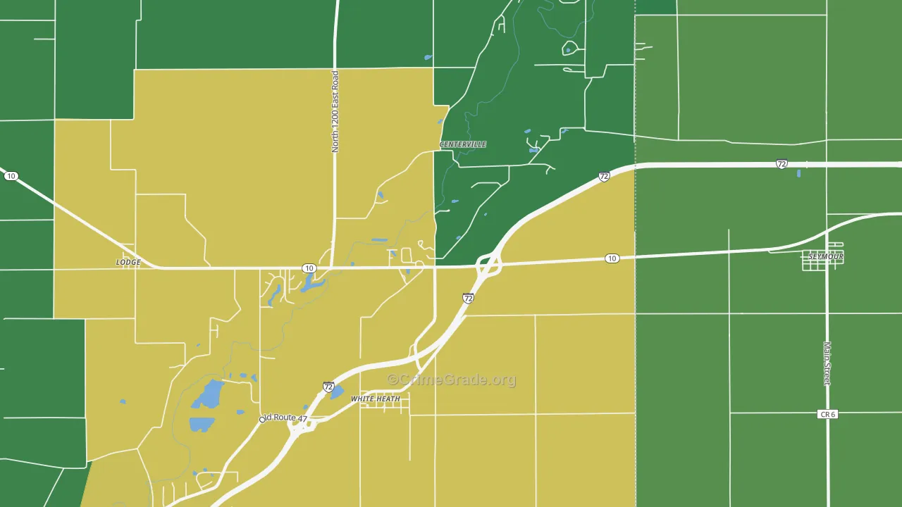 61884, IL Map of Drug-Related Crime Rates