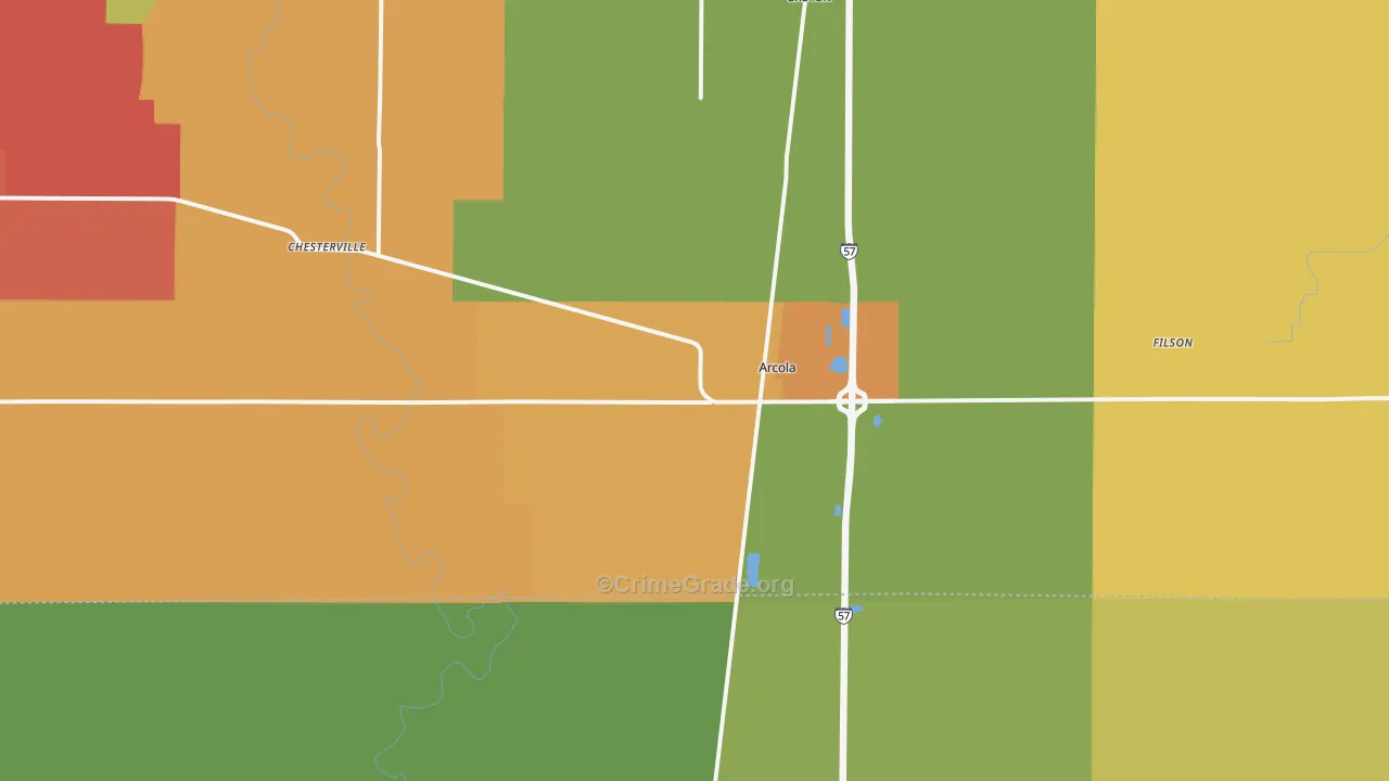 61910, IL Map of Drug-Related Crime Rates