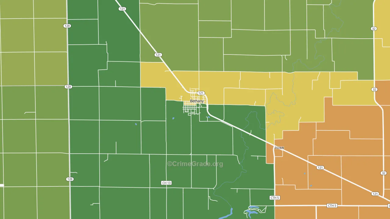 61914, IL Map of Drug-Related Crime Rates