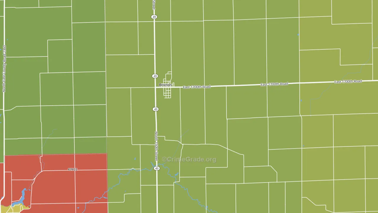 61917, IL Map of Drug-Related Crime Rates