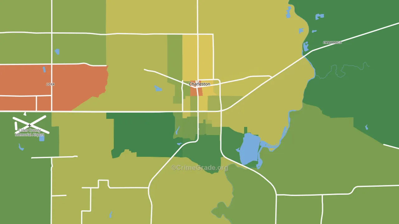 61920, IL Map of Drug-Related Crime Rates