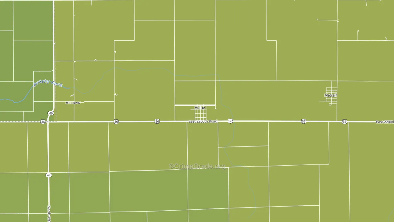 61932, IL Map of Drug-Related Crime Rates