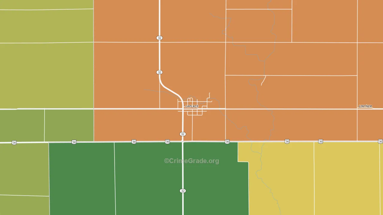 61936, IL Map of Drug-Related Crime Rates