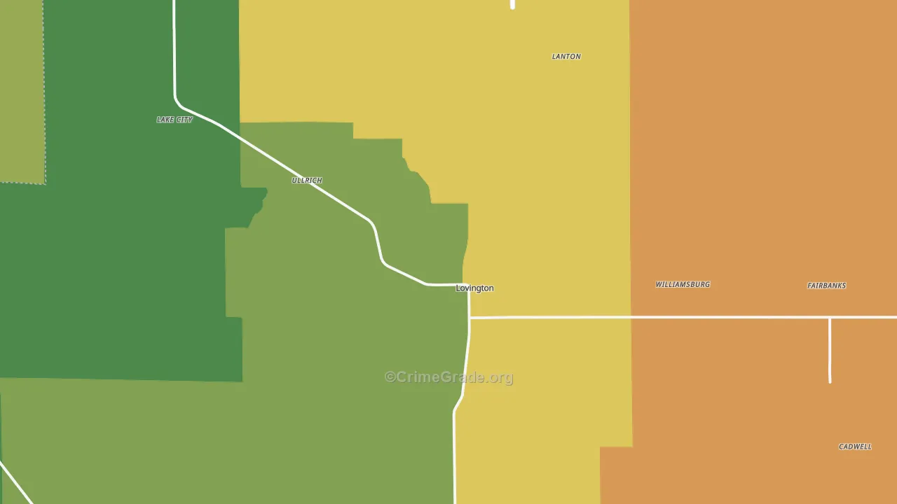 61937, IL Map of Drug-Related Crime Rates