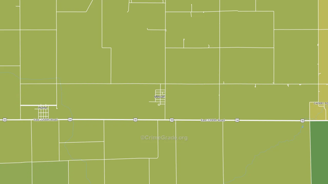 61940, IL Map of Drug-Related Crime Rates