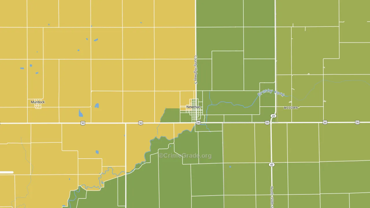 61942, IL Map of Drug-Related Crime Rates