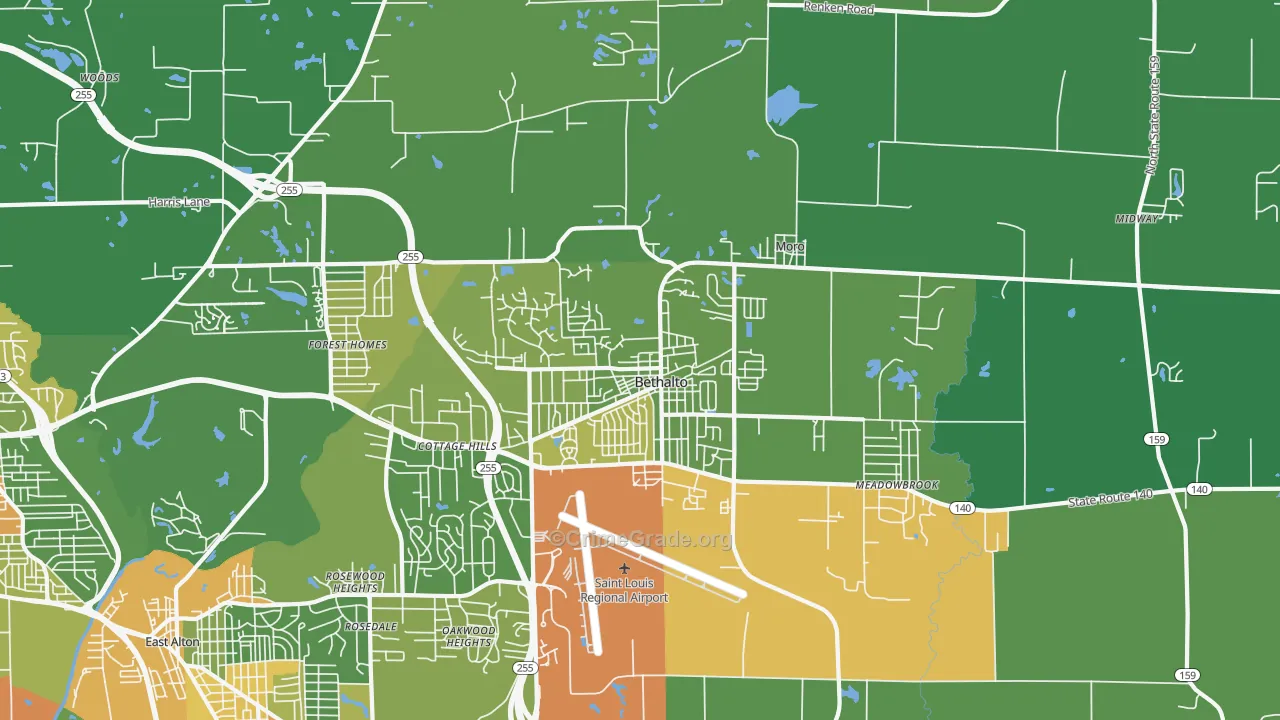 62010, IL Map of Drug-Related Crime Rates