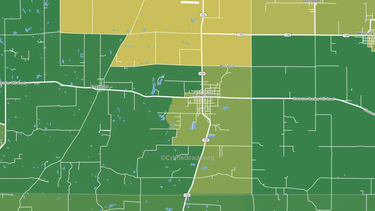62014, IL Map of Drug-Related Crime Rates