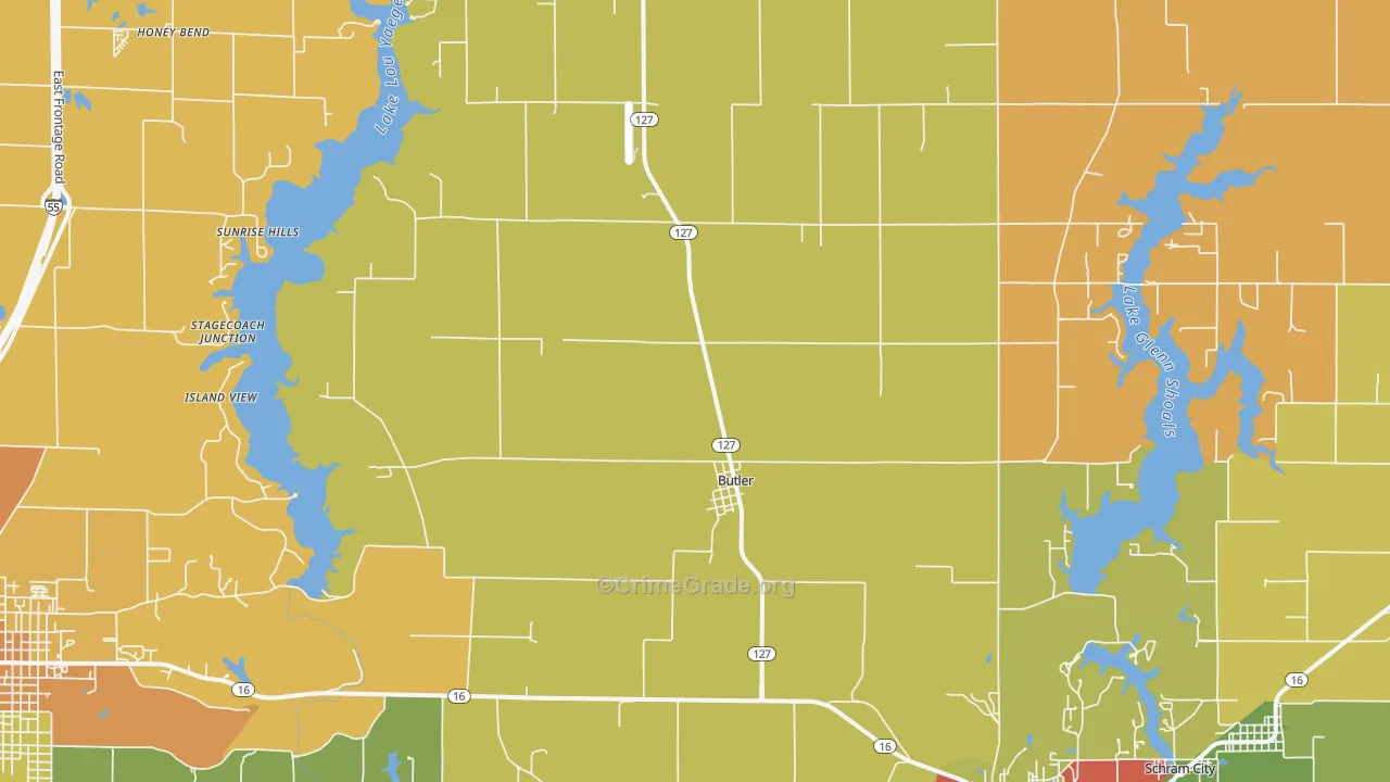 62015, IL Map of Drug-Related Crime Rates