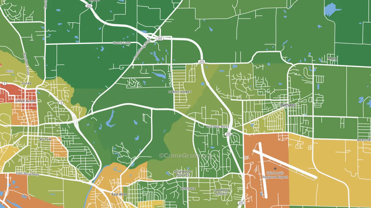 62018, IL Map of Drug-Related Crime Rates