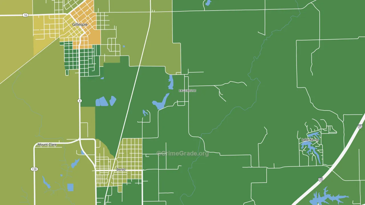 62023, IL Map of Drug-Related Crime Rates