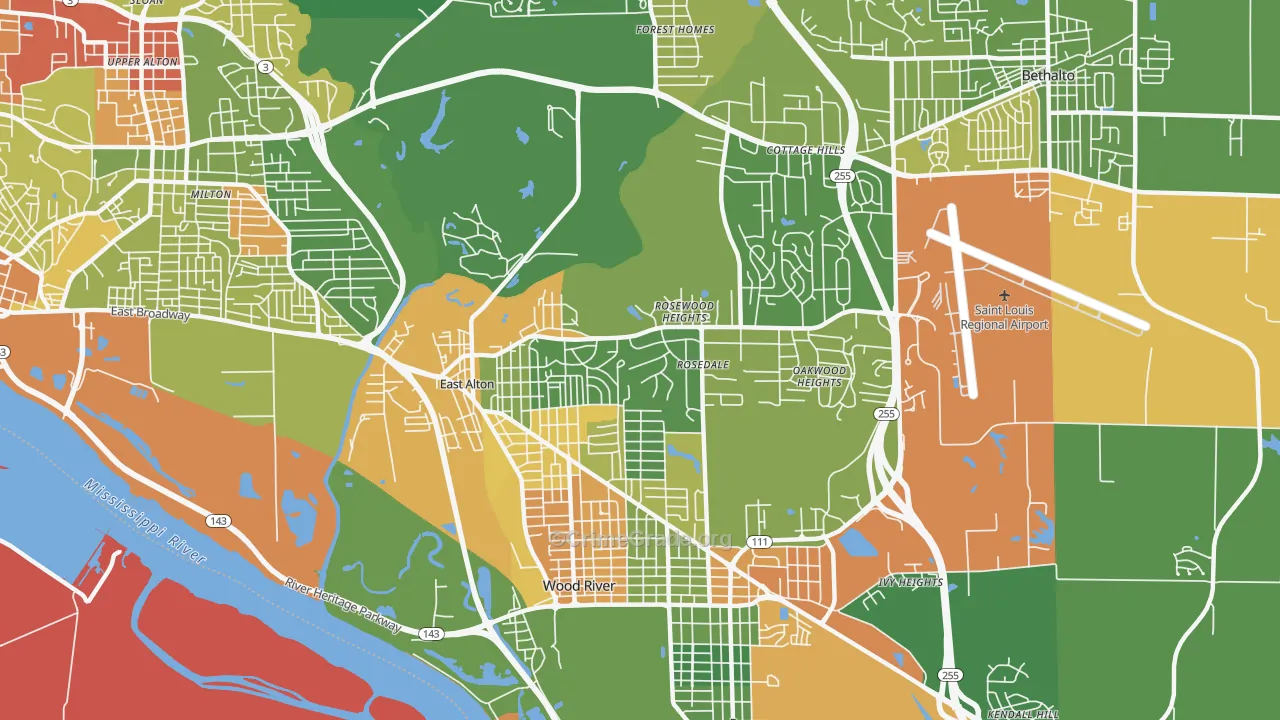 62024, IL Map of Drug-Related Crime Rates