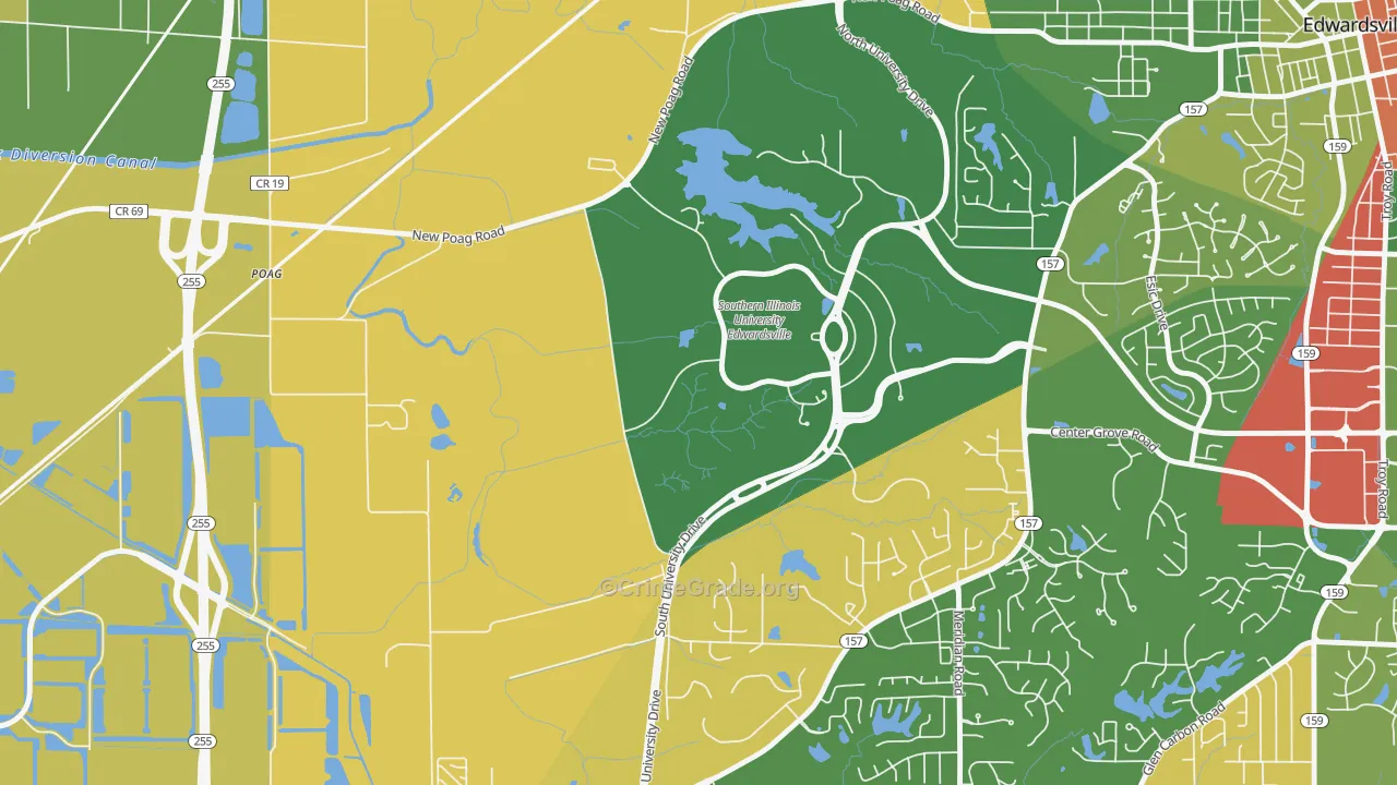 62026, IL Map of Drug-Related Crime Rates