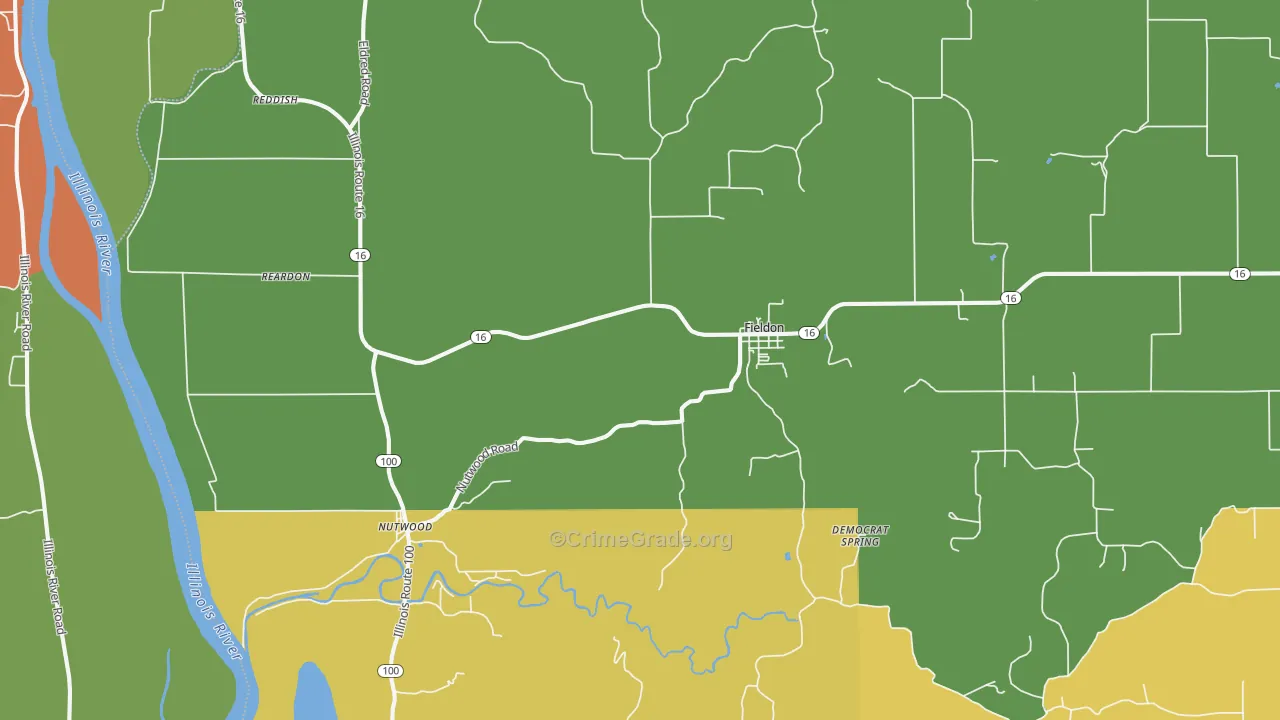 62031, IL Map of Drug-Related Crime Rates