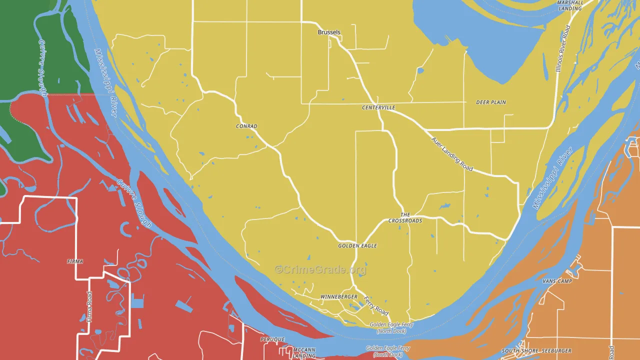 62036, IL Map of Drug-Related Crime Rates