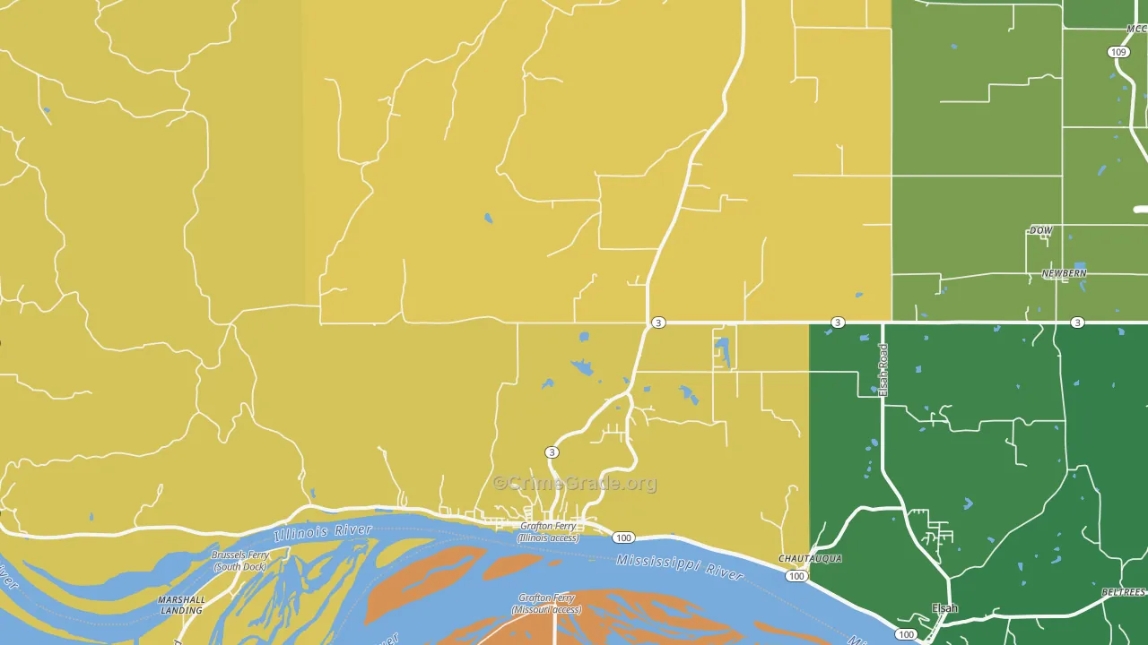 62037, IL Map of Drug-Related Crime Rates