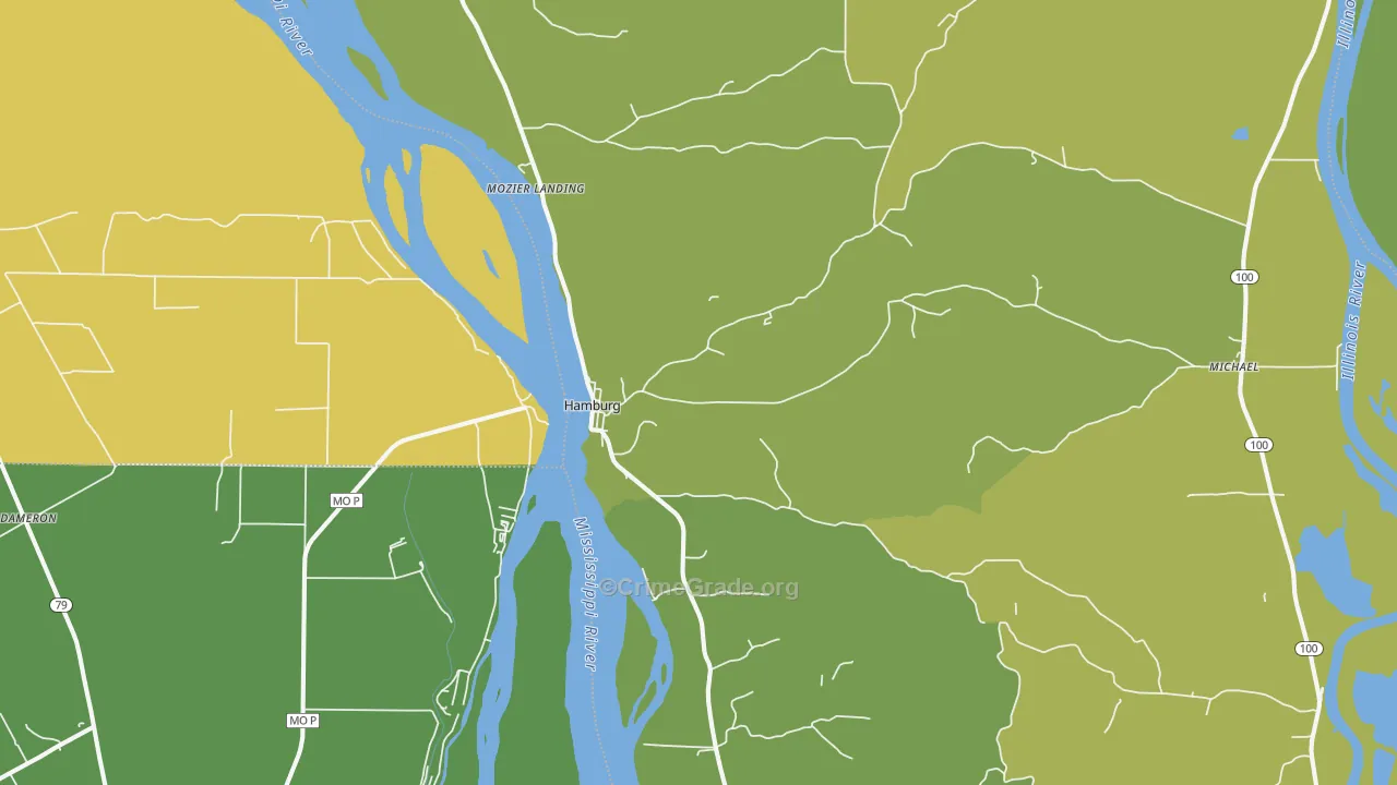 62045, IL Map of Drug-Related Crime Rates