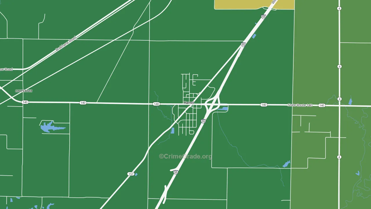 62046, IL Map of Drug-Related Crime Rates
