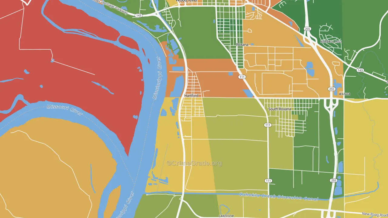 62048, IL Map of Drug-Related Crime Rates