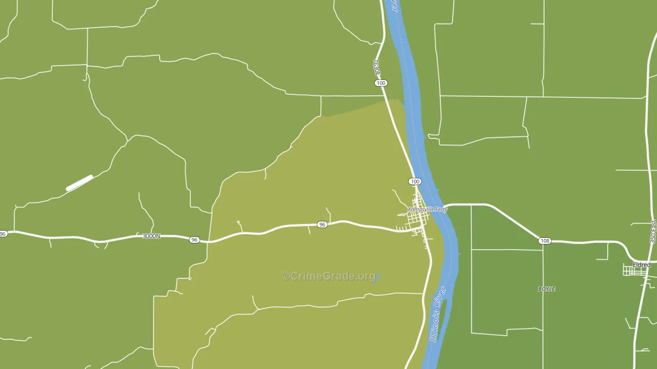 62053, IL Map of Drug-Related Crime Rates